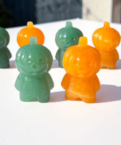 Orange Calcite pumpkin people