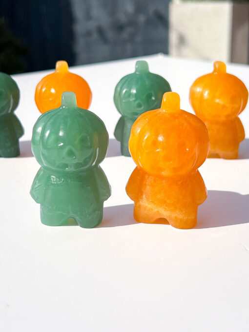 Orange Calcite pumpkin people