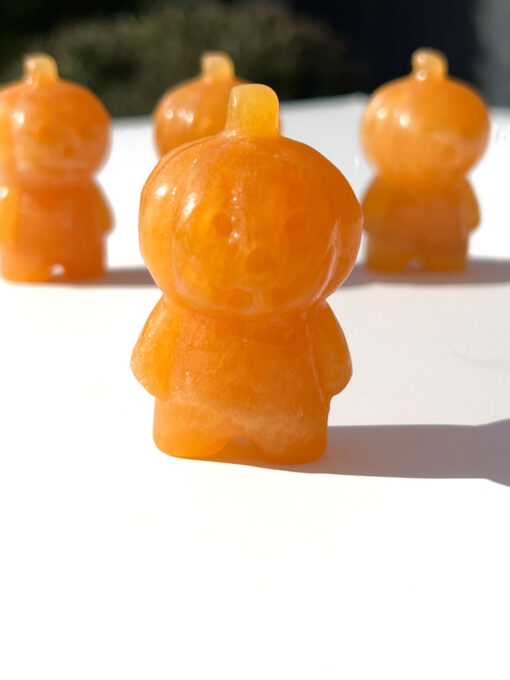 Orange Calcite pumpkin people