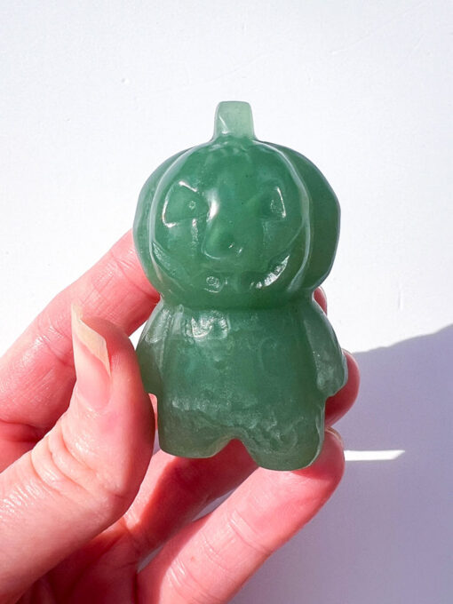 Green Aventurine Pumpkin People