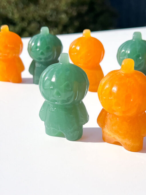 Orange Calcite pumpkin people