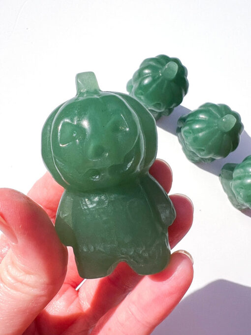 Green Aventurine Pumpkin People