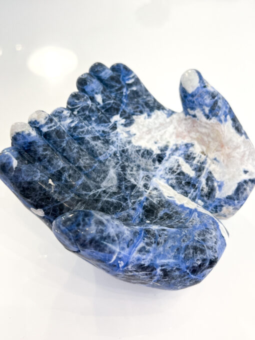 Sodalite hands carving