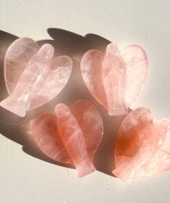 Rose Quartz Angel Carving