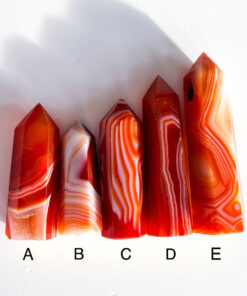 Red Banded Agate Carnelian point