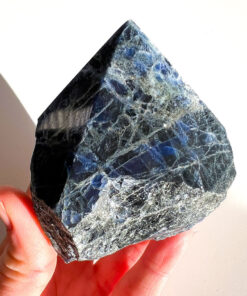 Sodalite half polished point