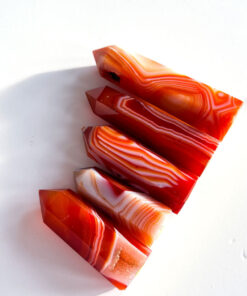 Red Banded Agate Carnelian point