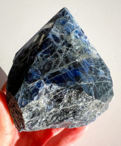 Sodalite half polished point