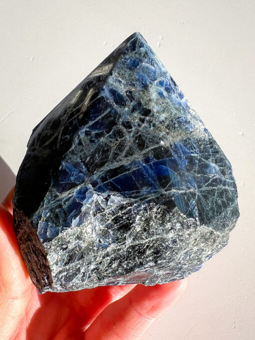 Sodalite half polished point