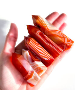 Red Banded Agate Carnelian point