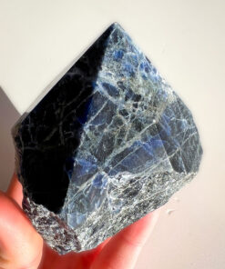 Sodalite half polished point