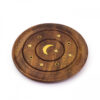 Moon and Stars Wooden Incense Burner Plate