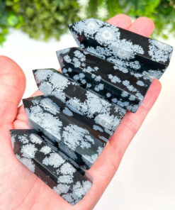 Snowflake Obsidian Point