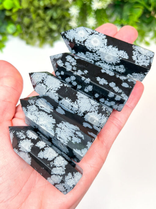 Snowflake Obsidian Point