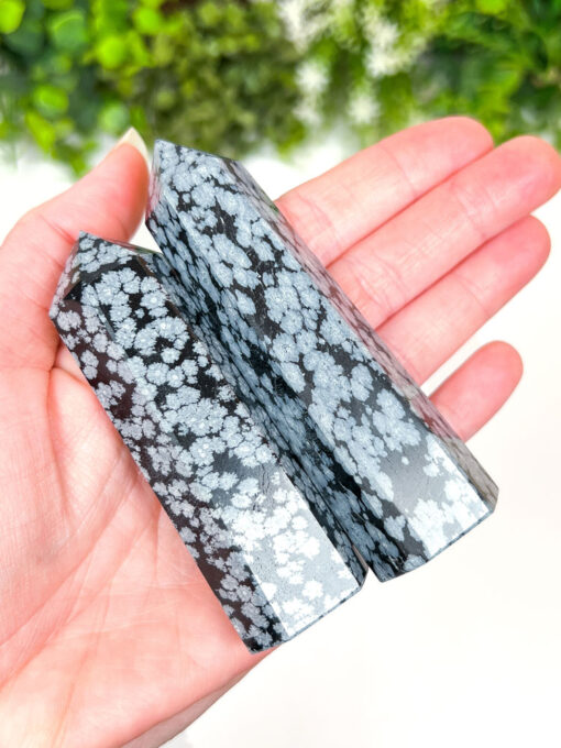 Snowflake Obsidian Point