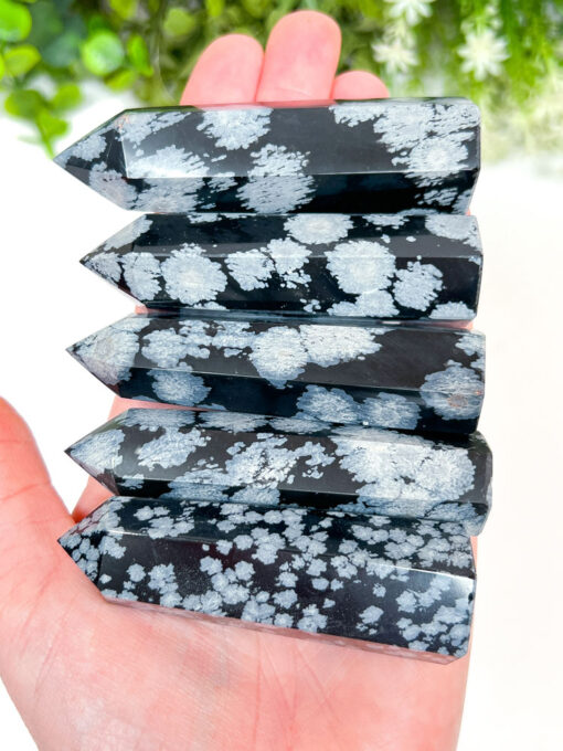 Snowflake Obsidian Point