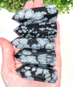 Snowflake Obsidian Point