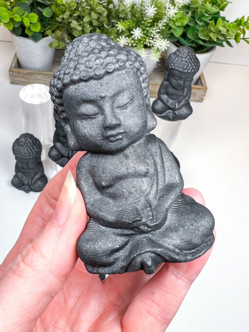 Shungite Buddha Carving