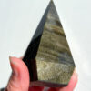 Gold Sheen Obsidian Tapered Point Carving